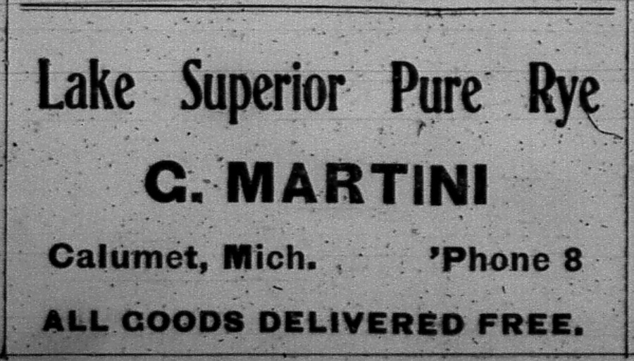 Newspaper ad - <i>The Daily Mining Gazette</i>, 01 Nov 1905